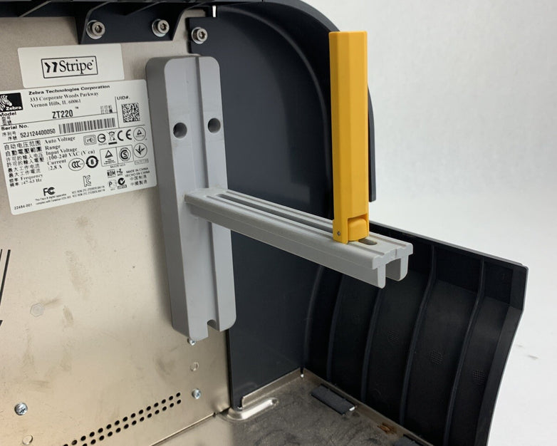 Zebra ZT220 ZT22042-D01000FZ Thermal Label Printer Tested Missing Clamp Handle