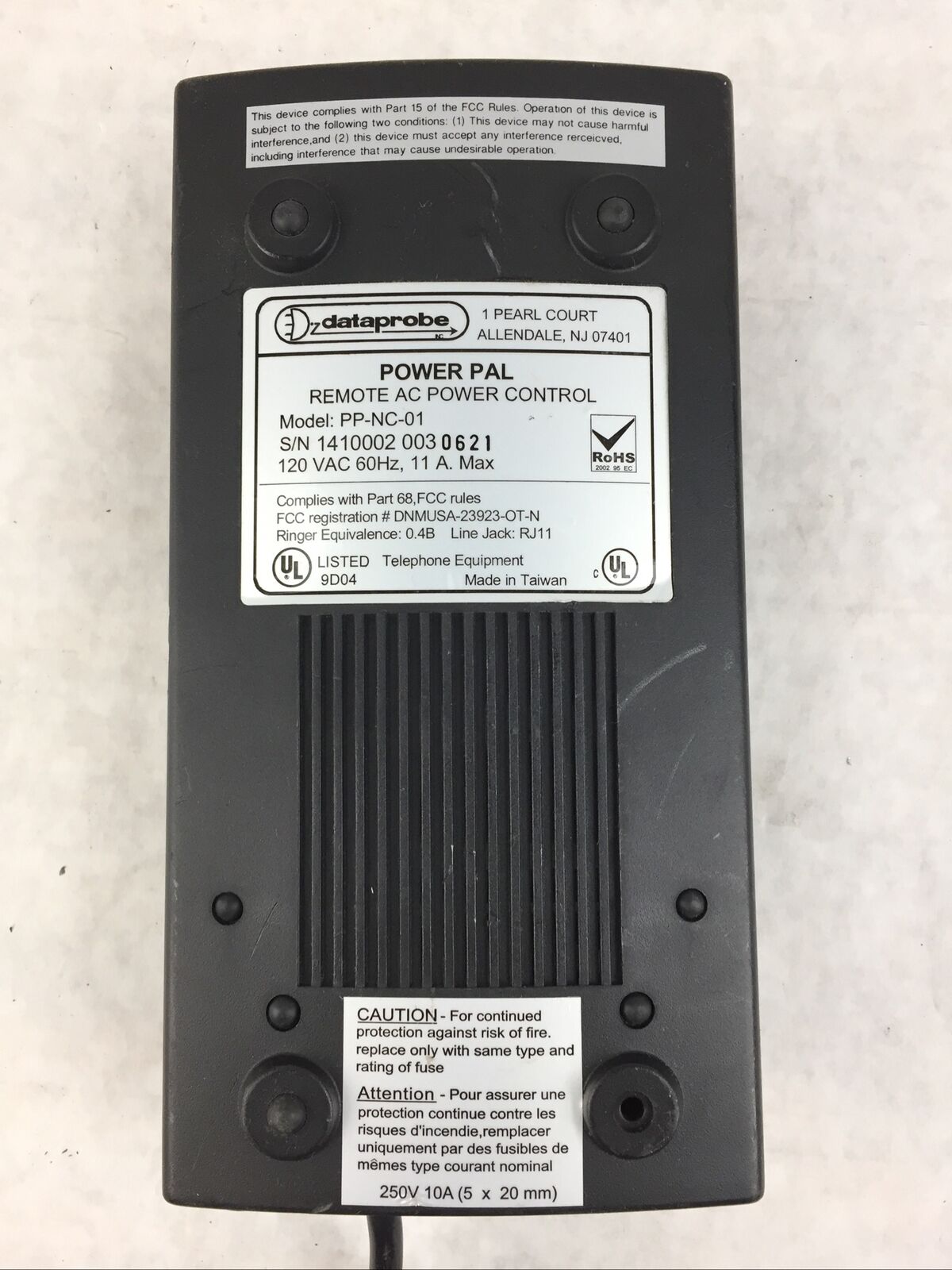 DataProbe Power Pal PP-NC-01 120 VAC 60Hz