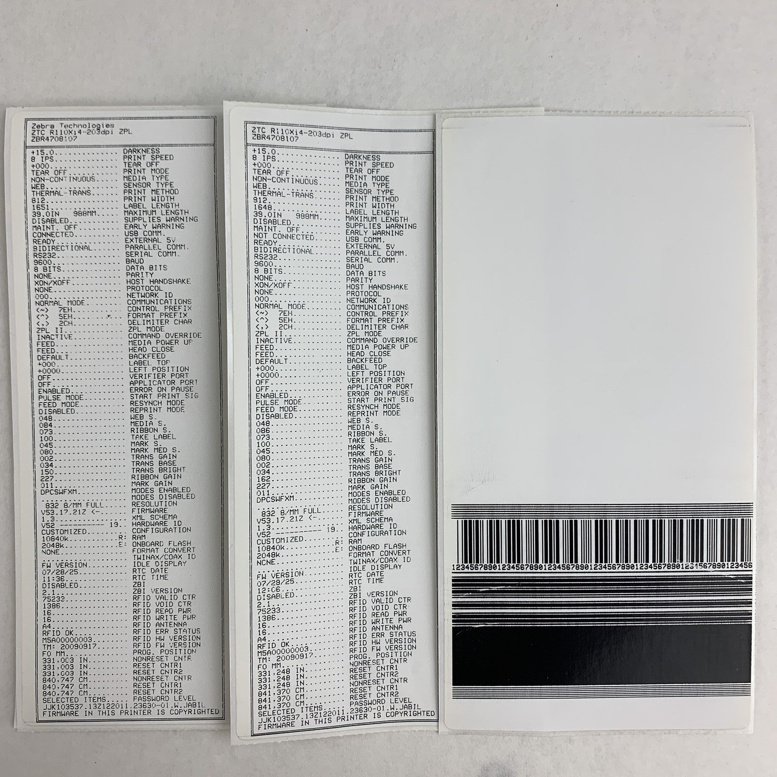 Zebra 110Xi4 203 DPi Thermal Label Printer USB Network Serial Parallel Tested