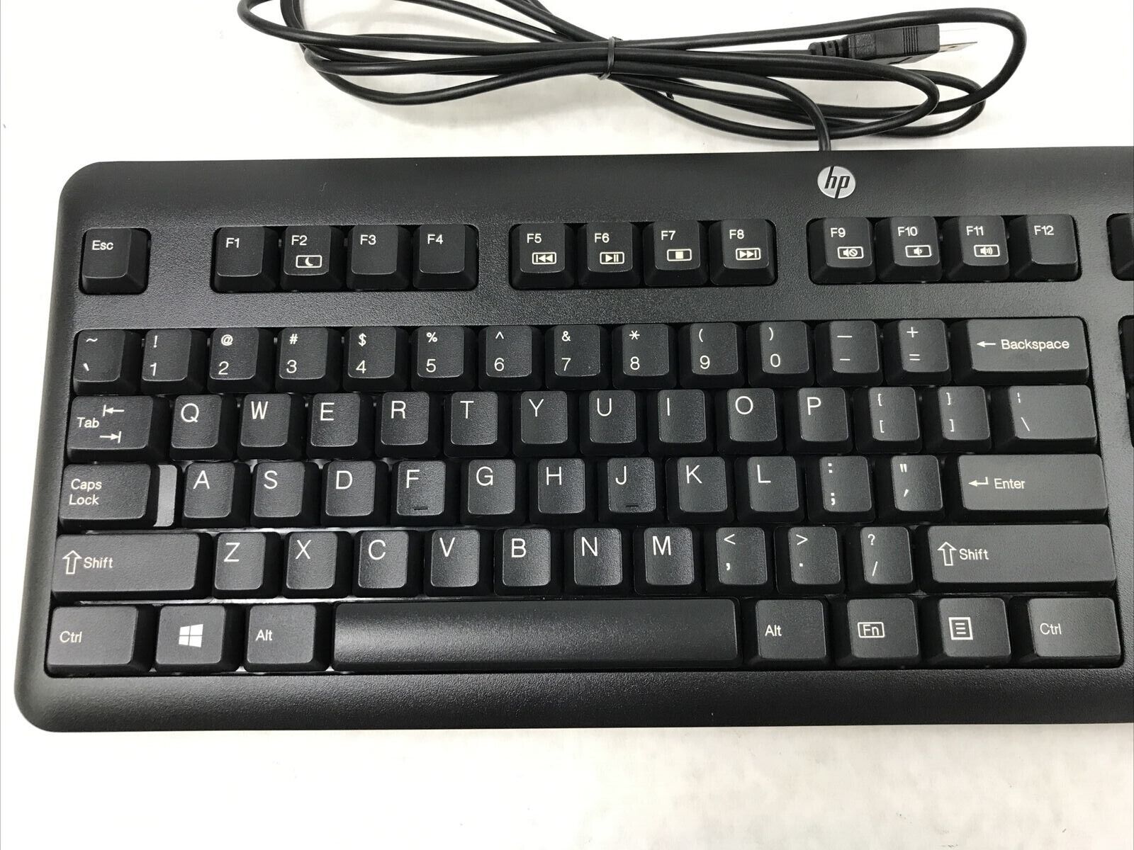 HP 672647-003 KU-1156 Wired Standard QWERTY USB Desktop Keyboard Black