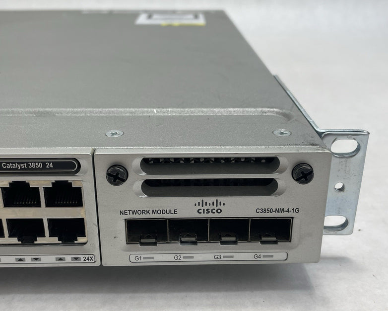 Cisco Catalyst WS-C3850-24T-L V06 24 Port Switch Tested & Reset 1X PSU