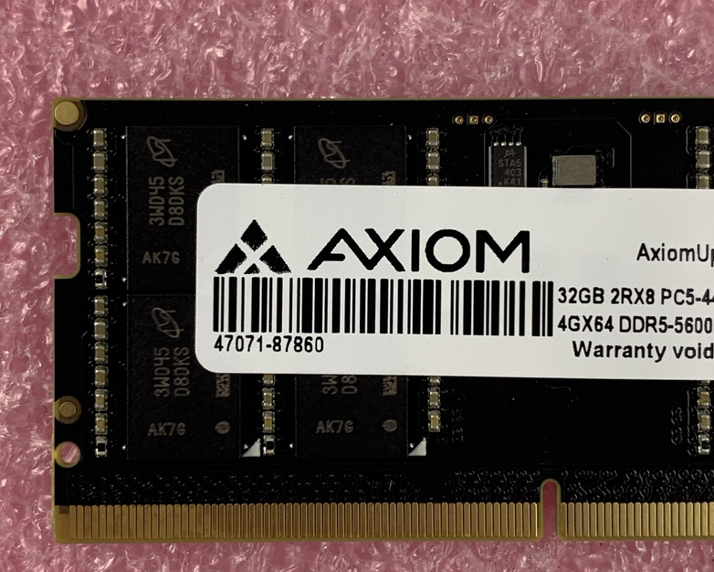 Axiom 47071-87860 32GB 2RX8 DDR5-5600 PC5-44800S-46 4GX64 2Rx8 Laptop Ram Memory