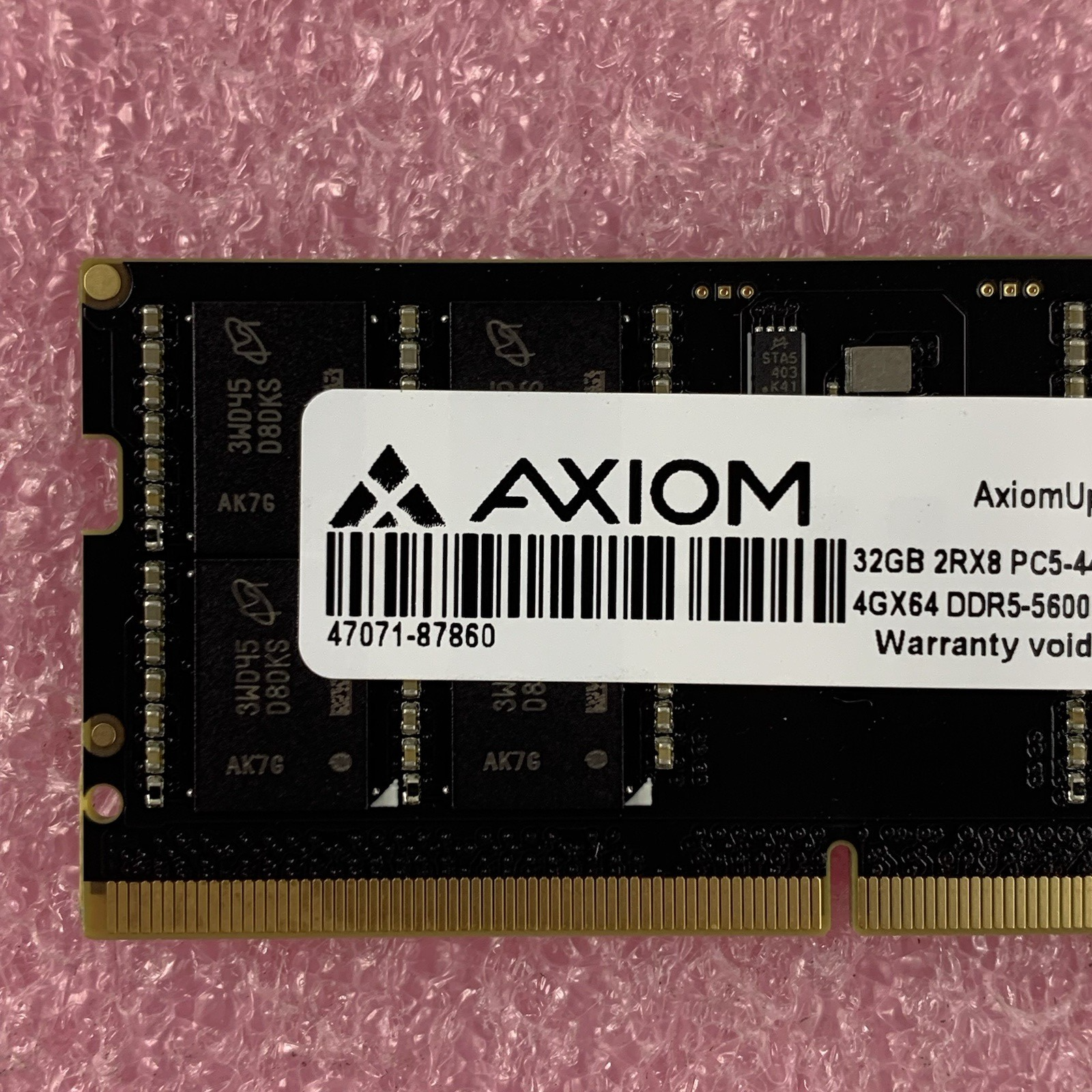 Axiom 47071-87860 32GB 2RX8 DDR5-5600 PC5-44800S-46 4GX64 2Rx8 Laptop Ram Memory2