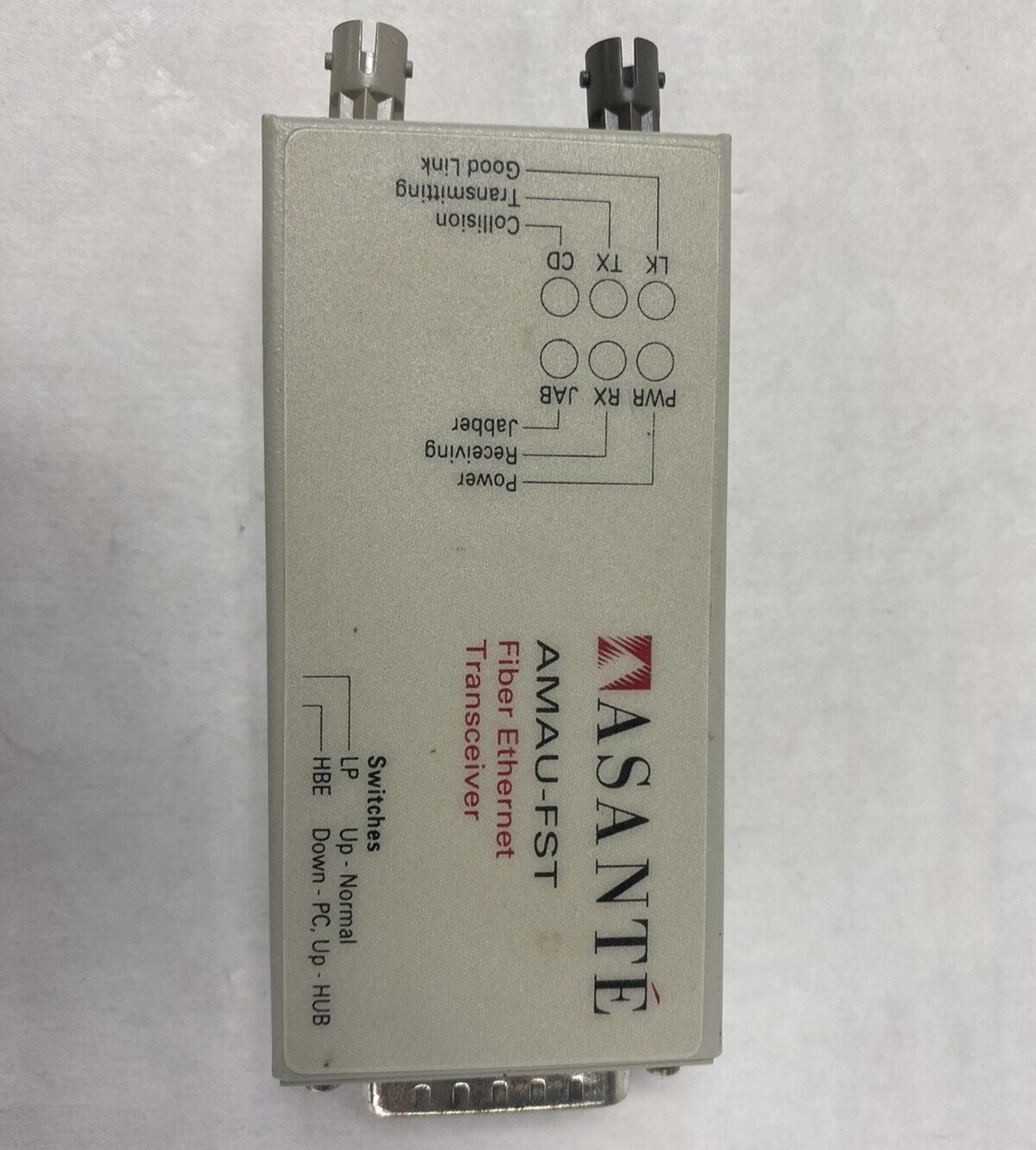 Lot of 5 Asanté AMAU-FST Fiber Ethernet Transceiver Untested