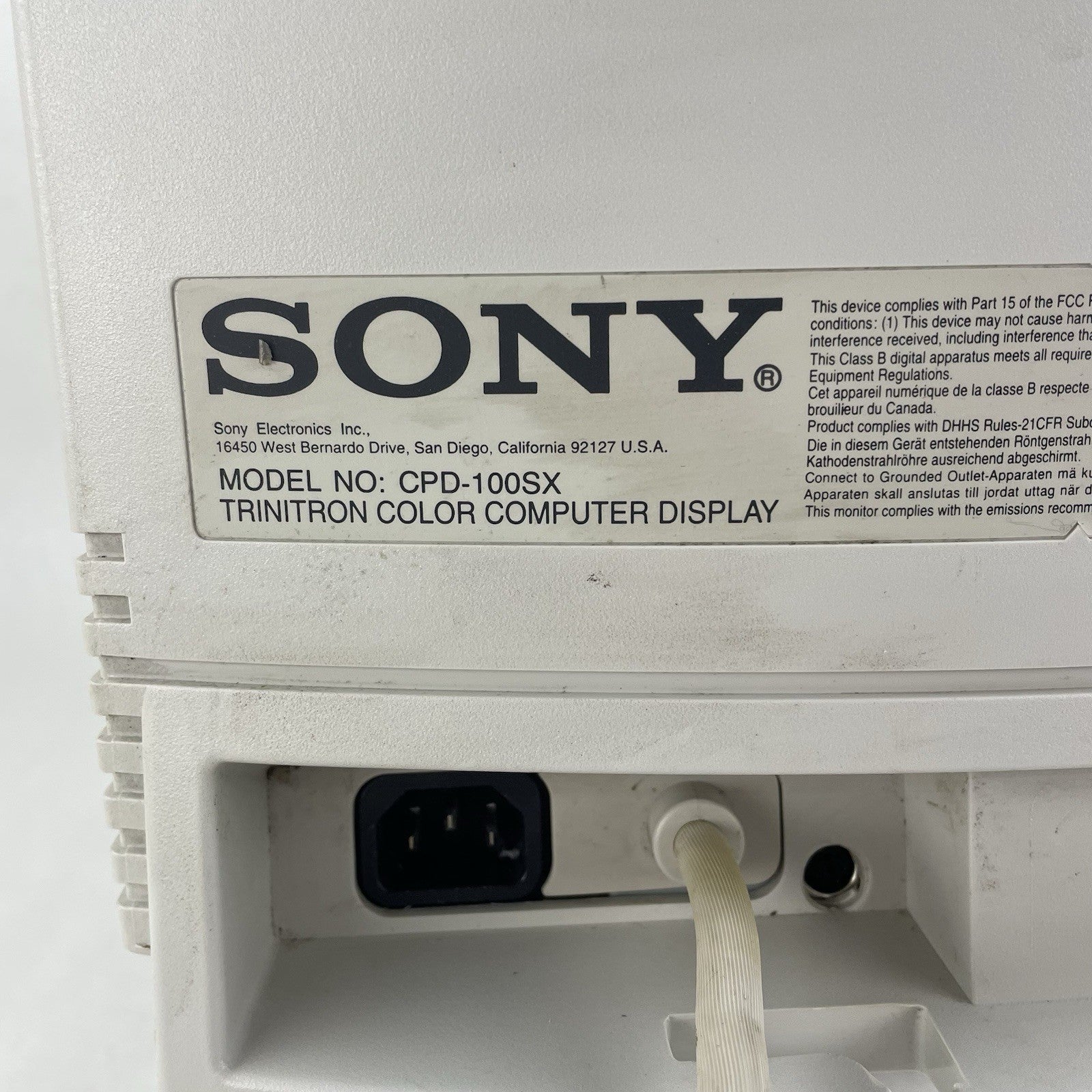 Sony 100SX CPD Trinitron Multiscan CRT VGA Monitor Tested