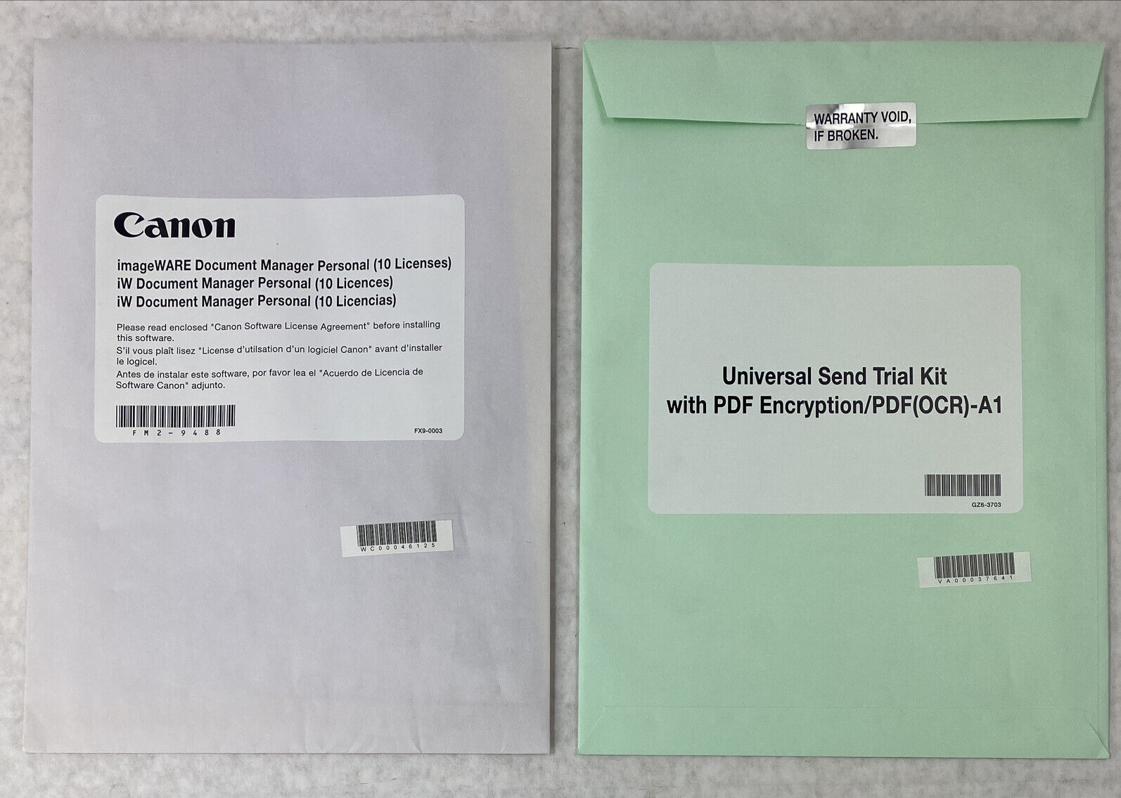 Canon ImageWARE Document Manager Personal 10 Licenses + Send Trial Kit A1 Bundle