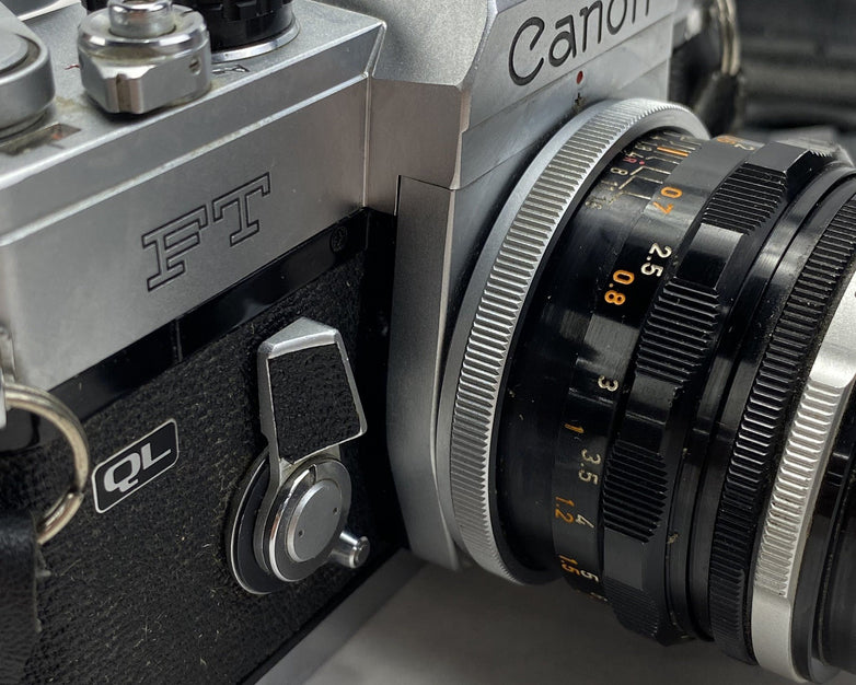 Canon FT QL 35mm Film Camera With FL 50mm 1:1.8 Lens - For Parts or Repair