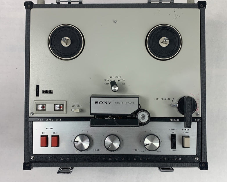 Sony TC-200 Stereo Tapecorder w/ Detachable Speakers - Parts or Repair