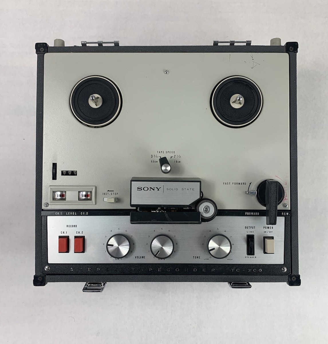 Sony TC-200 Stereo Tapecorder w/ Detachable Speakers - Parts or Repair