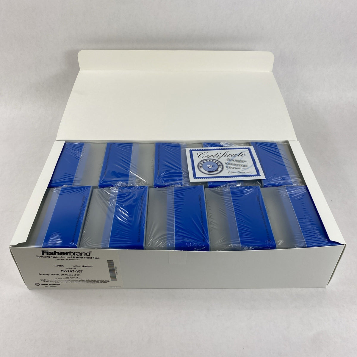 Fisherbrand 02-707-167 Aerosol Barrier Pipet Tips 1250µl Natural - 4800 Tips7