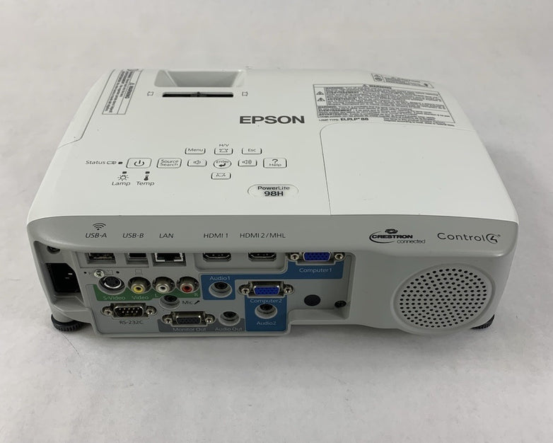 Epson PowerLite 98H H687A LCD Lamp Projector 3399 Lamp Hours - No Remote