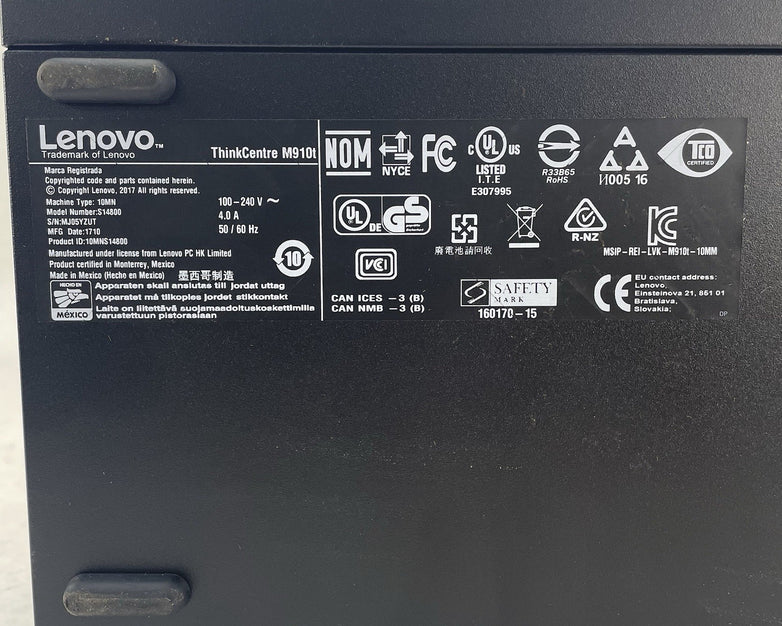 Lenovo ThinkCentre M910T DT i5-6500 3.20 GHz 16 GB RAM No SSD/OS
