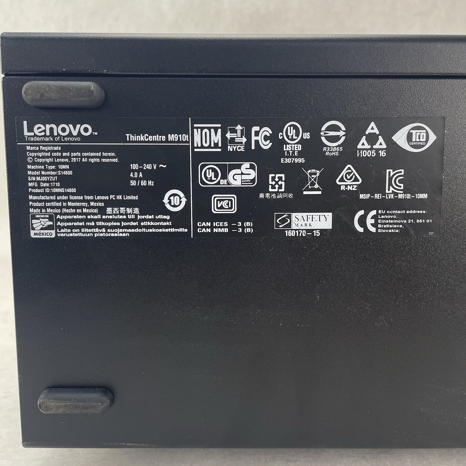 Lenovo ThinkCentre M910T DT i5-6500 3.20 GHz 16 GB RAM No SSD/OS9