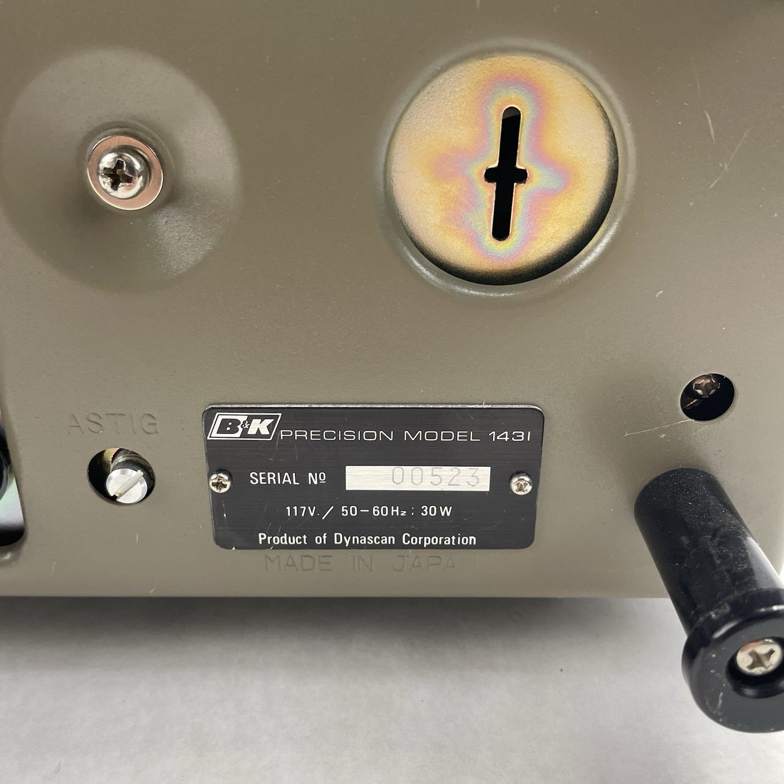 B&K Precision Model 1431 Oscilloscope Power Tested Parts Or Repair5