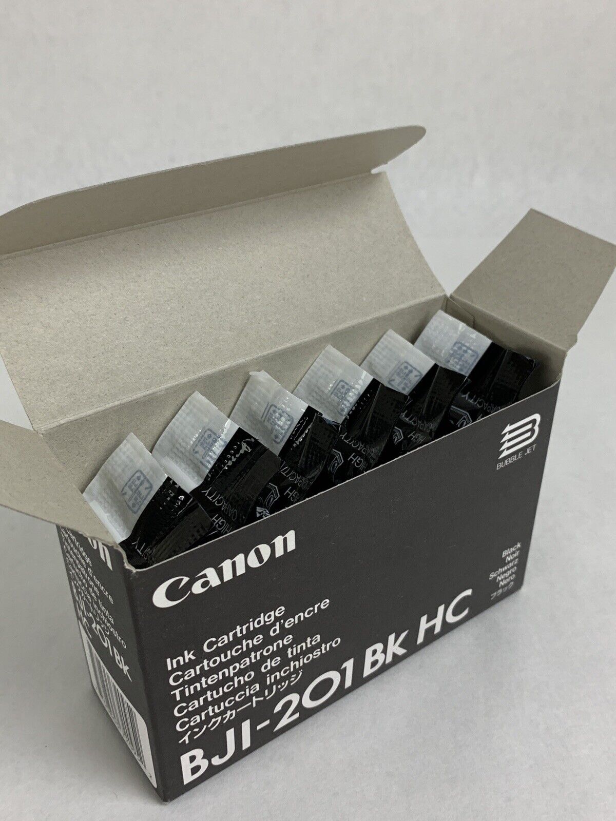 New In Box Canon 6x Ink Cartridges. BJI-201 Bk HC