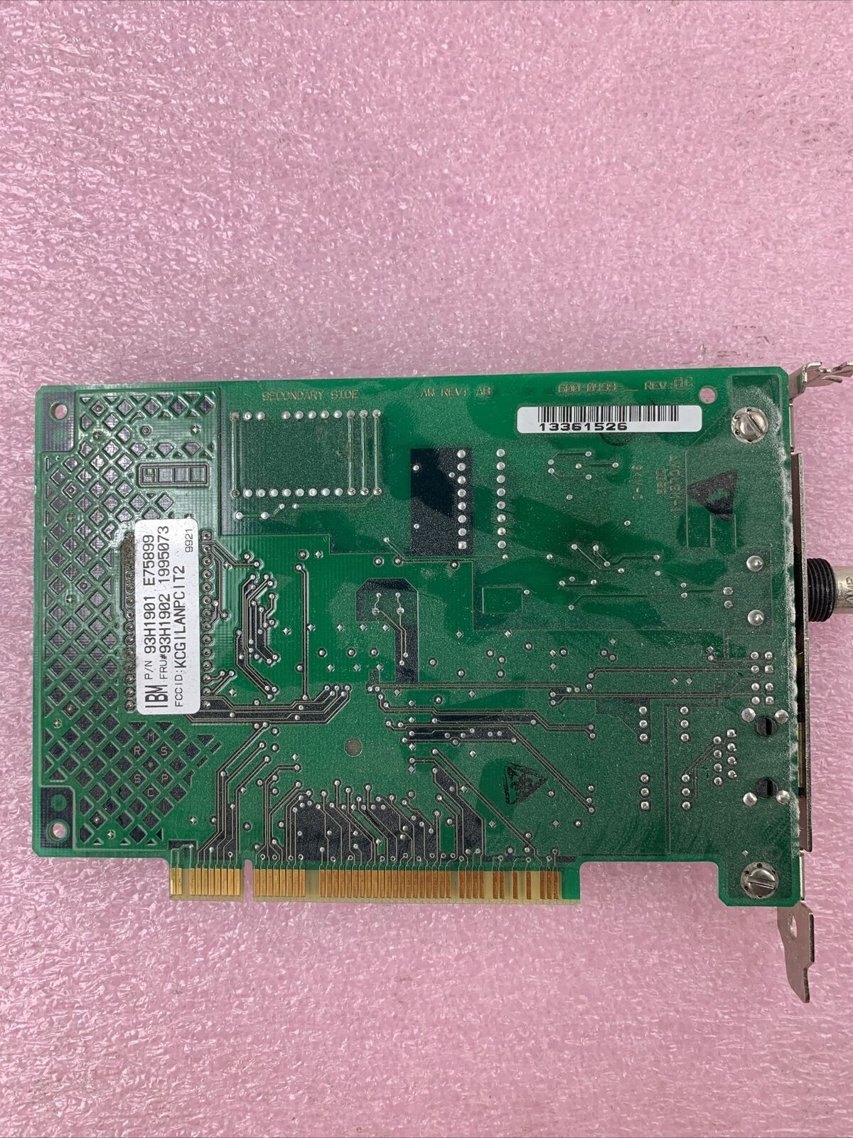 IBM 93H1901 10Mbps Type 8 PCI Ethernet BNC RJ-45 Adapter