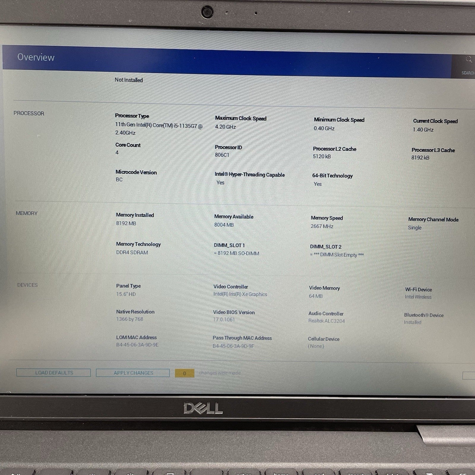 Dell Latitude 3520 15.6" i5-1135G7 2.40 GHz 8 GB RAM No SSD/OS/AC - Worn Keys4