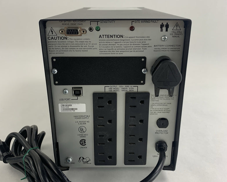 APC SUA1500 Tower UPS 1500VA 120V Tested No Batteries