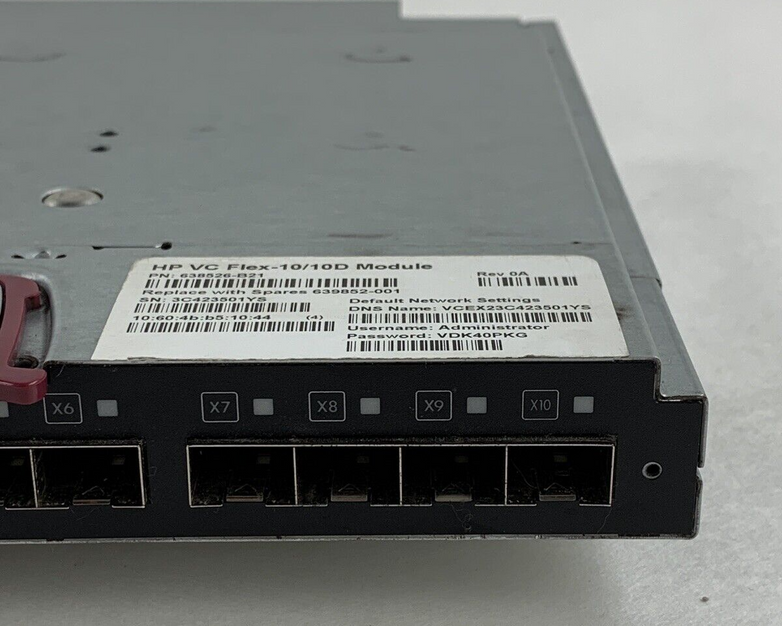 HPE Virtual Connect Flex-10/10D Module 638526-B21 Self Tested