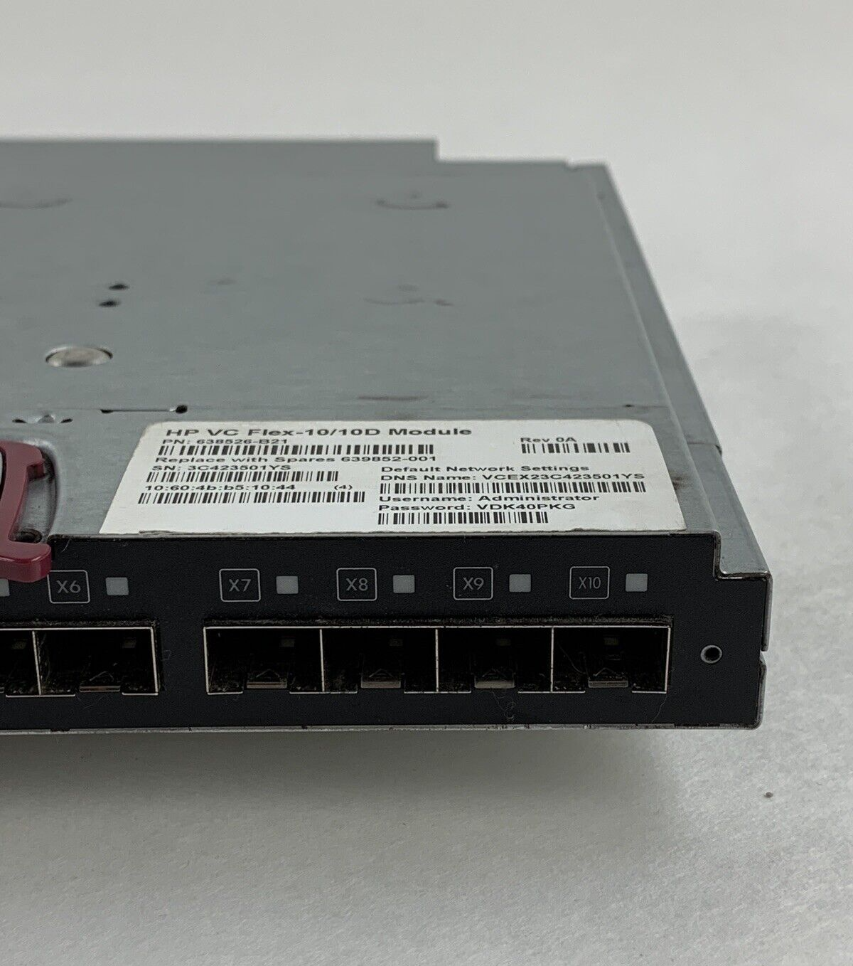 HPE Virtual Connect Flex-10/10D Module 638526-B21 Self Tested