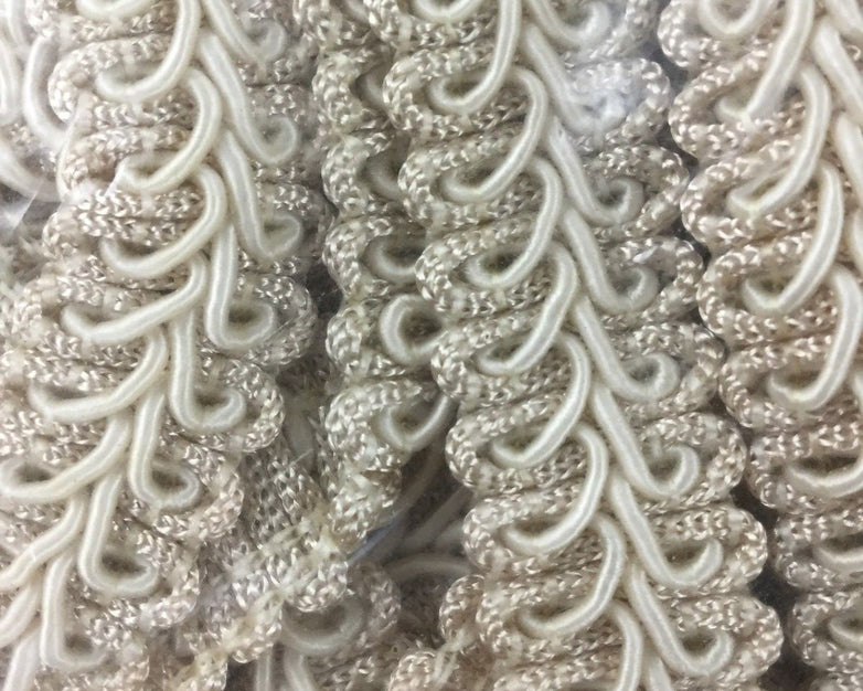 Beige  187 Yards Gimp Braided Vintage Trim, NEW