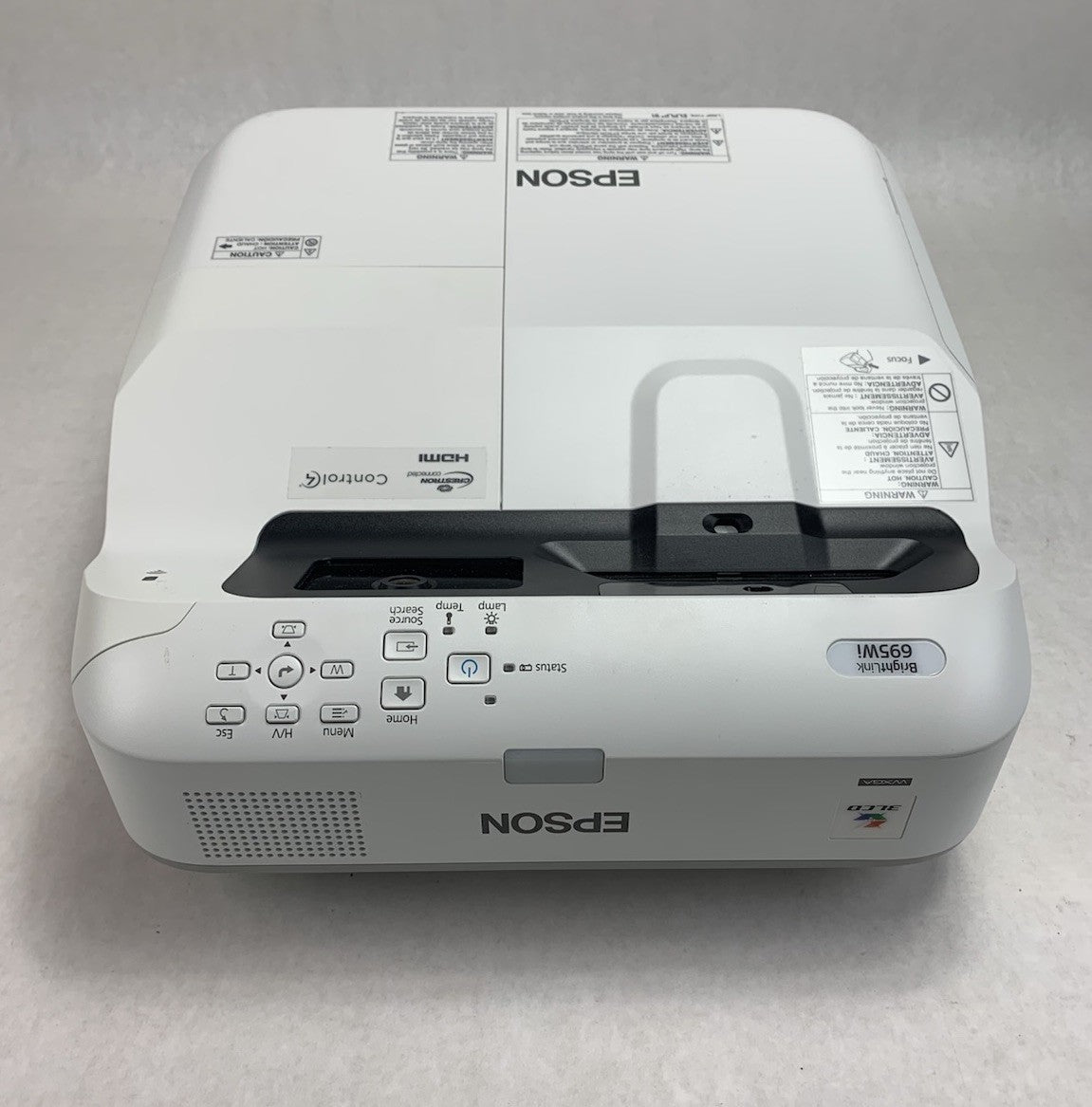 Epson PowerLite 695Wi H740A LCD Lamp Projector 1378 Lamp Hours - No Remote3
