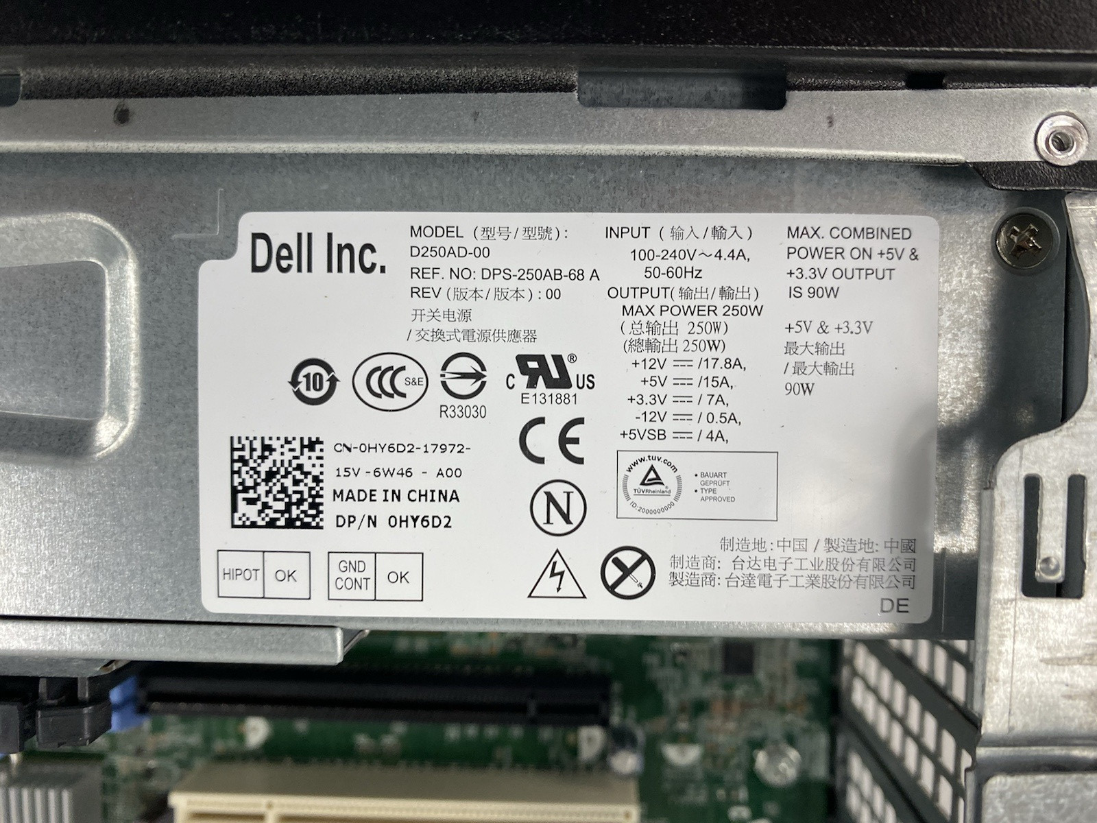 Dell OptiPlex 790 DT Intel Core i5-2400 3.10GHz 4GB RAM No HDD No OS