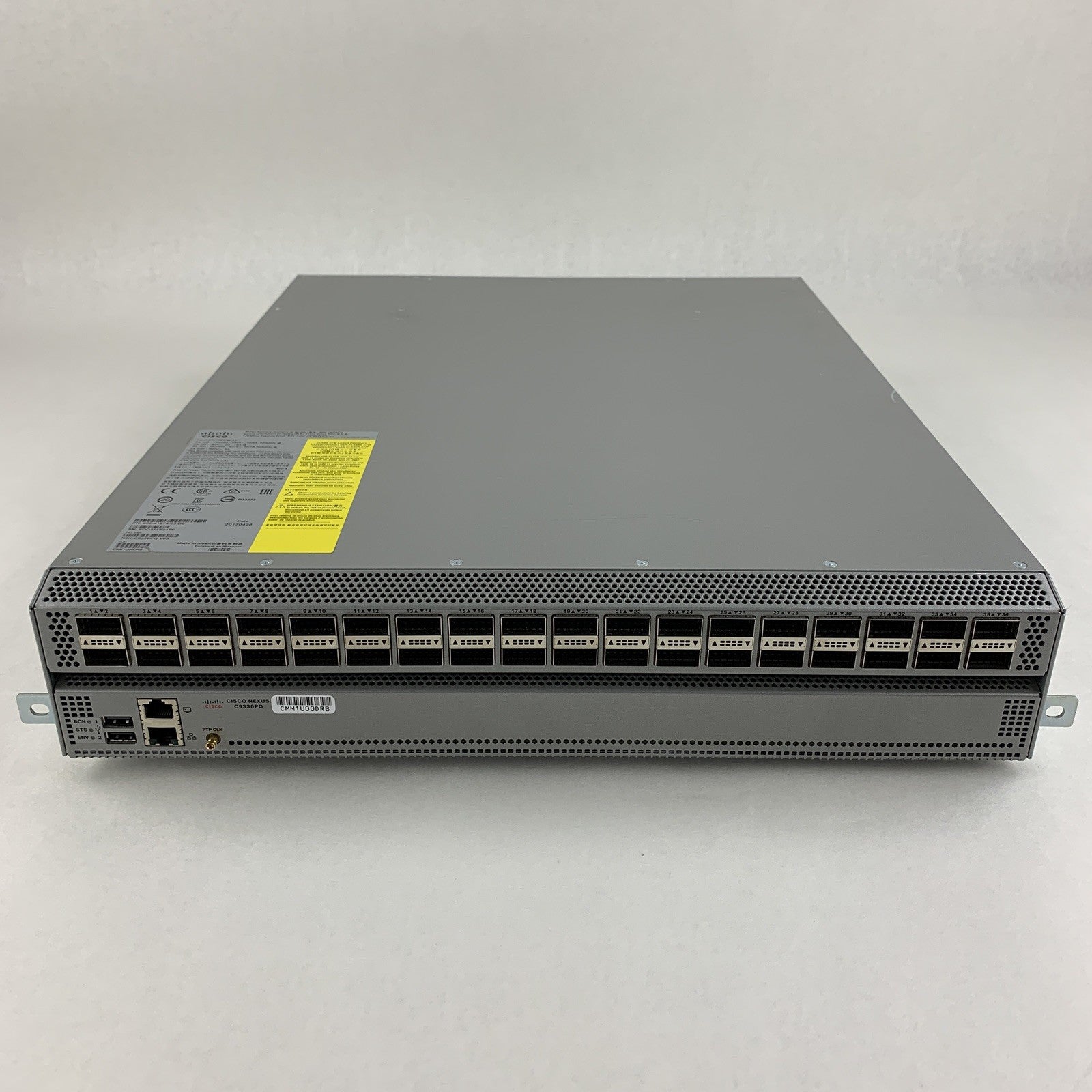 Cisco N9K-C9336PQ 36-Port Nexus 9300 Switch Tested Reset w/ 1 PSU and 2 fans