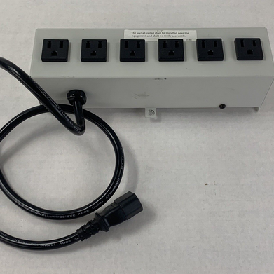 Bretford 060-0922 Power Strip 125 VAC 12A 60HZ 6 Outlet