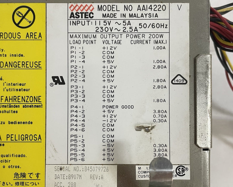 Astec AAI6320 Power Supply