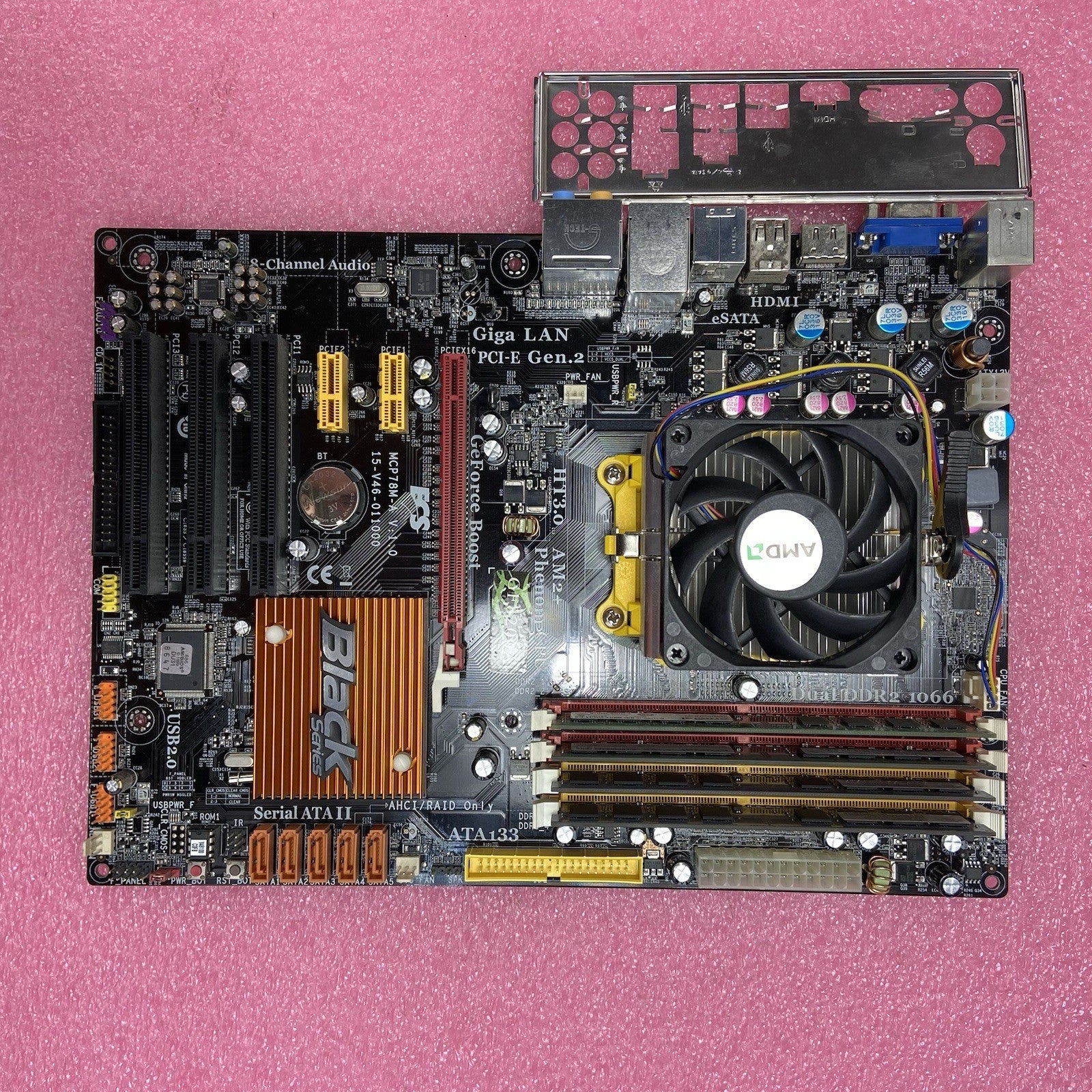 ECS GeForce 8200M-A Motherboard AMD Athlon 64 X2 2.21GHz 8GB RAM w/Shield5