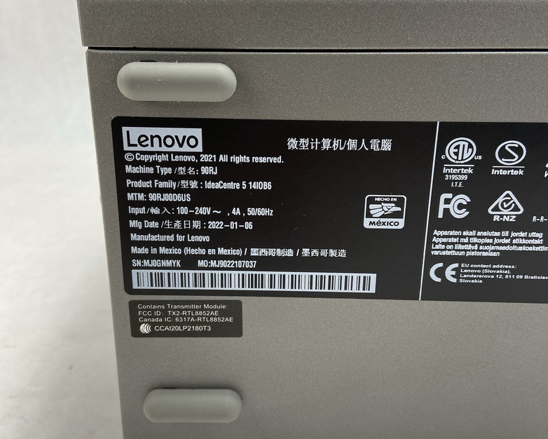 Lenovo Ideacentre 5 14IOB6 MT Intel Core i7-10700 2.1GHz 16GB RAM No HDD No OS