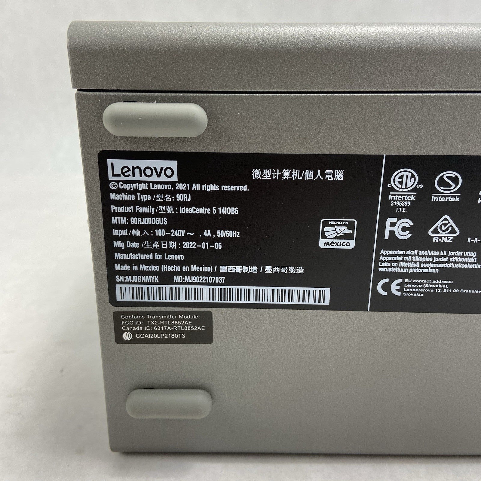 Lenovo Ideacentre 5 14IOB6 MT Intel Core i7-10700 2.1GHz 16GB RAM No HDD No OS8