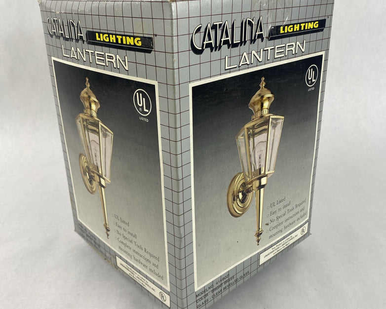Catalina 414BOZI Lighting Lantern Bright Brass Color