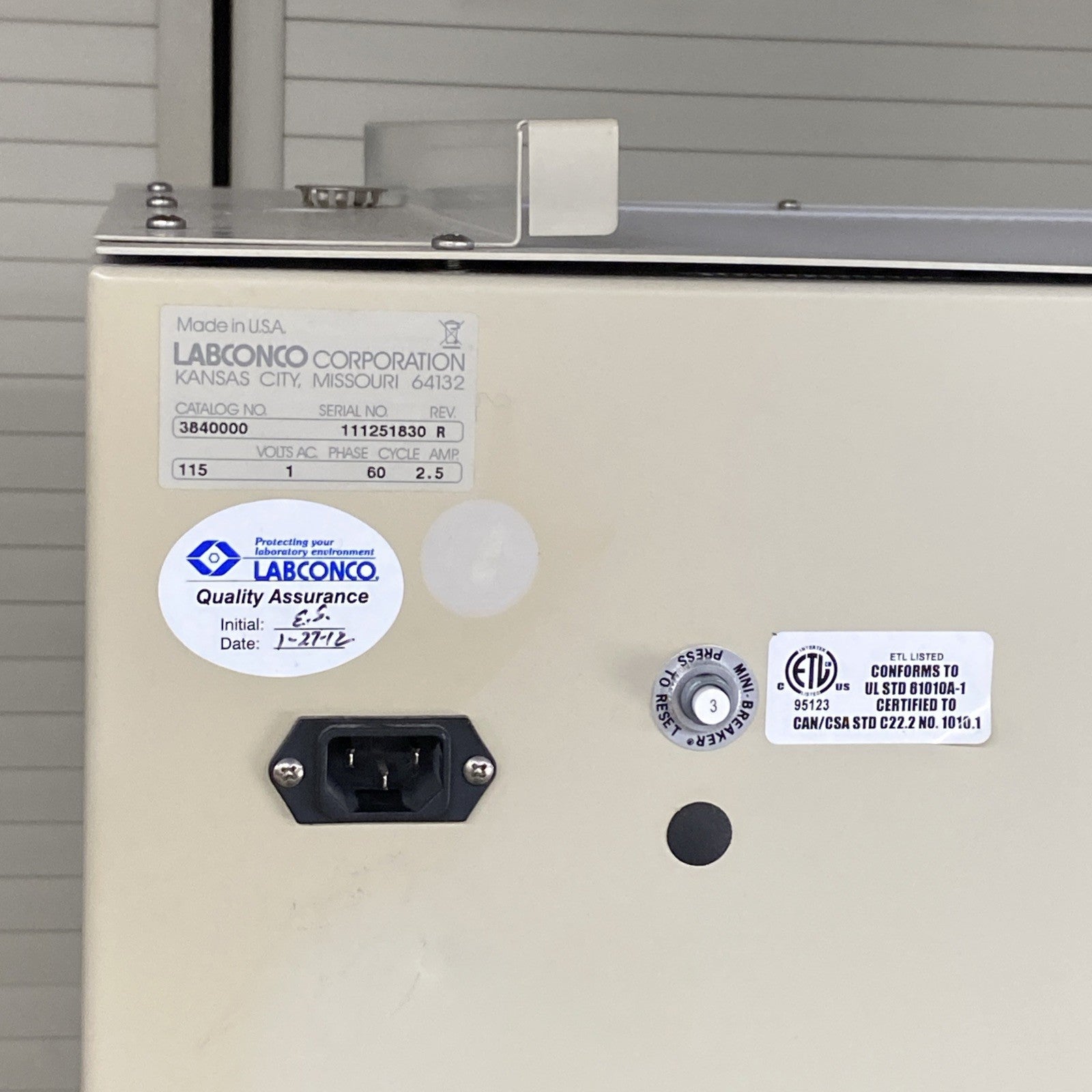 Labconco 3840000 Bedding Disposal Station13