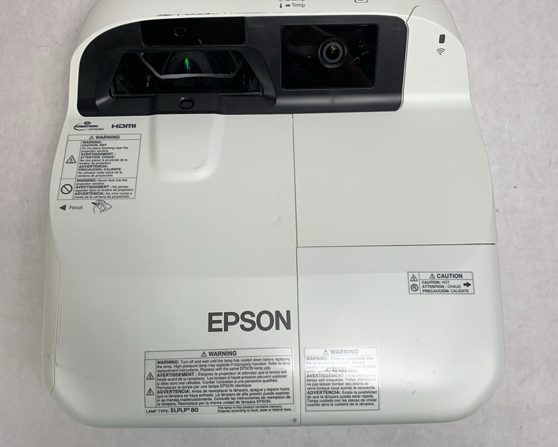 Epson H599A BrightLink 595Wi LCD Lamp Projector 2750 Lamp Hours - No Remote