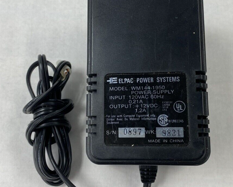 Elpac Power Systems WM144-1950 12vDC 1.2A Power Supply