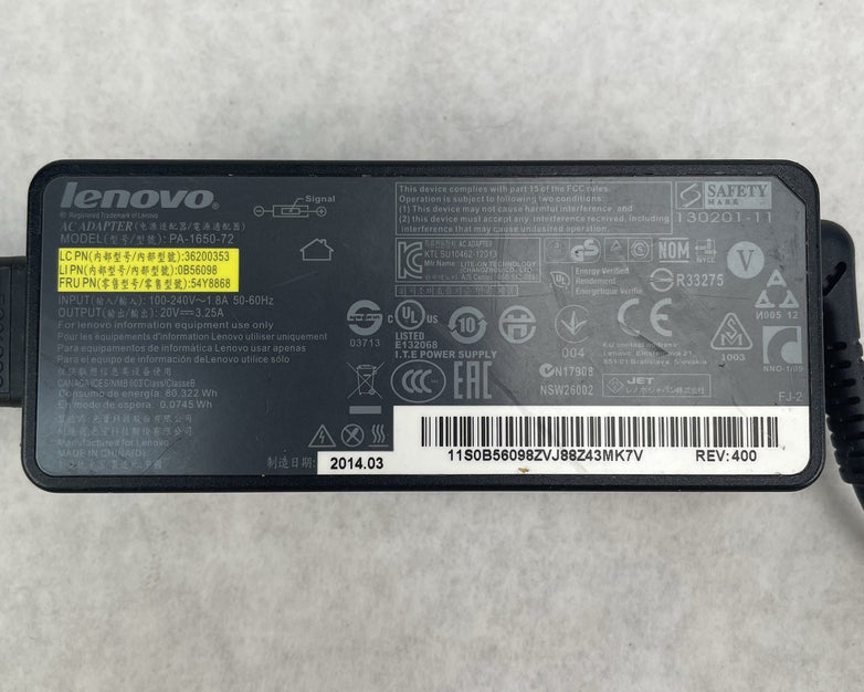 Lenovo PA-1650-72 IS 65W 20V 3.25A 65W AC Power Adapter Lot of 3