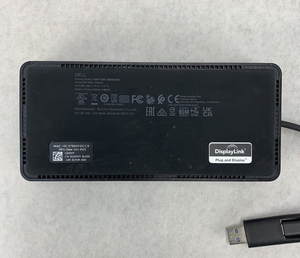 Dell D6000S 19.5V 6.7A Universal Docking Station9