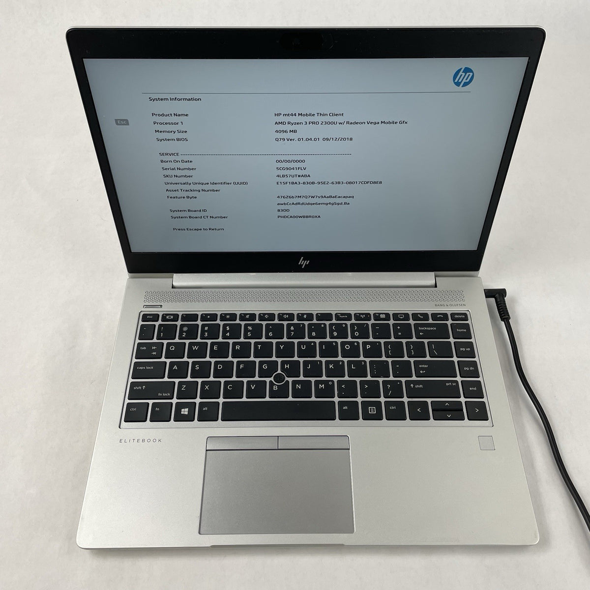 HP mt44 14" Ryzen 3 Pro 2300U 2.00 GHz 4 GB RAM No SSD/OS/AC2