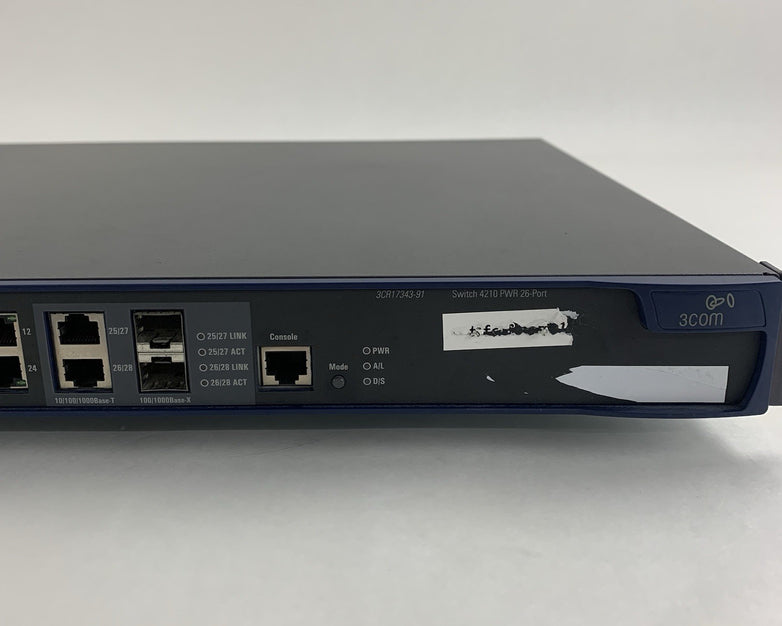 3COM 3CR17343-91 3CR17343 PWR 26-Port Switch PoE Tested and Reset