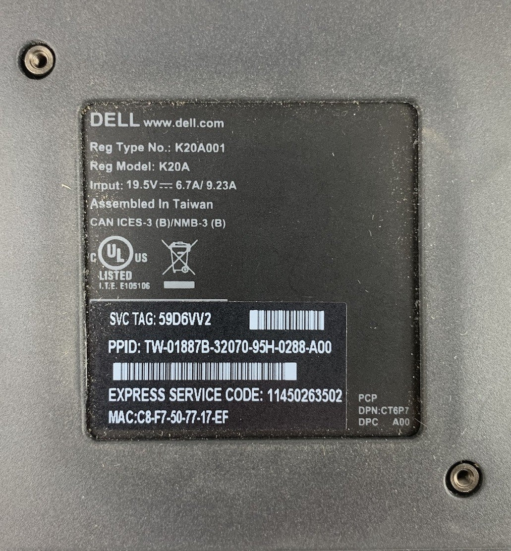 Dell K20A Thunderbolt USB-C Docking Station10