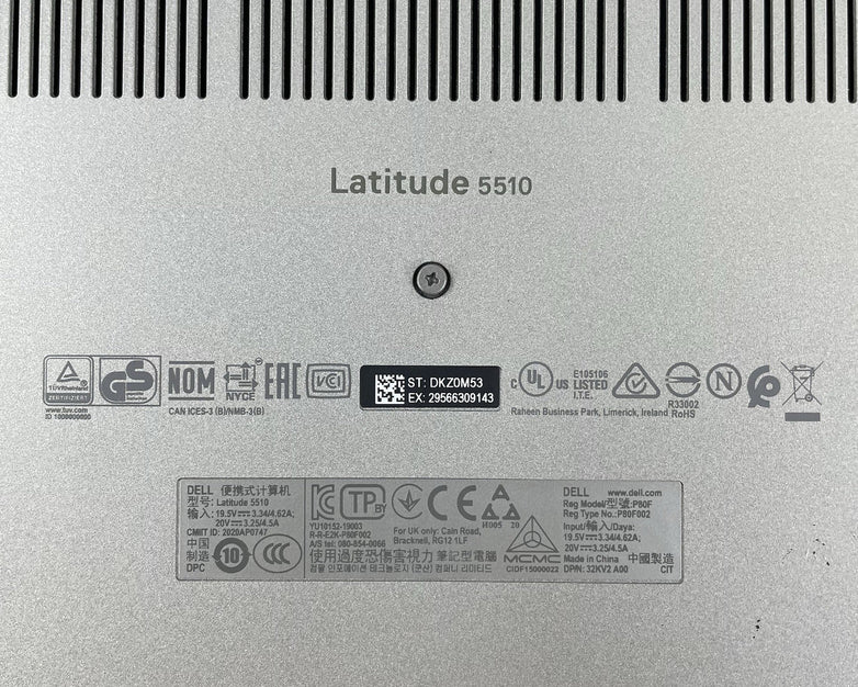 Dell Latitude 5510 15.6" i5-10210U 1.60 GHz 8 GB RAM No SSD/OS/AC/Batt - Read