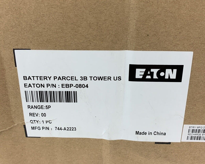 Eaton EBP-0804 744-A2223 Replacement Battery Cartridge MFG 2023 Recharge 2024