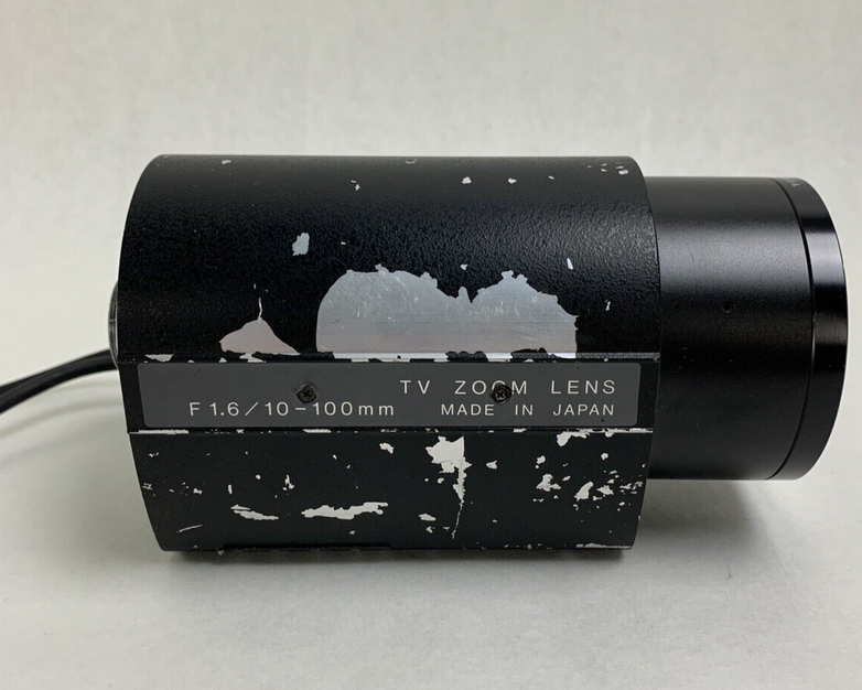 Pelco 23ZV10X10 F 1.6 / 10-100mm TV Zoom Lens - Untested