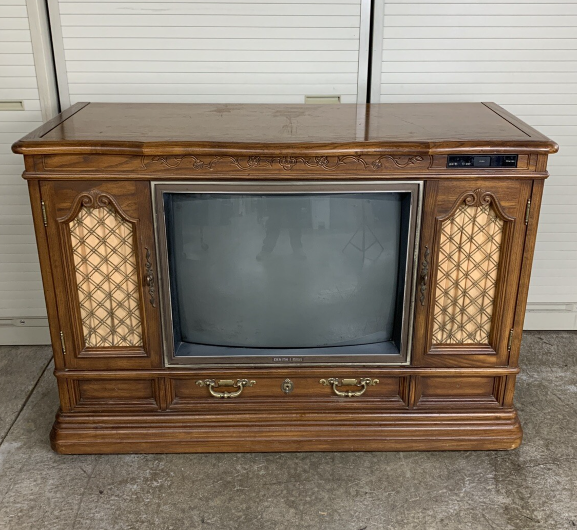 Zenith TV SB2777P 1985 Advanced System 3 Color Television Built in Speakers