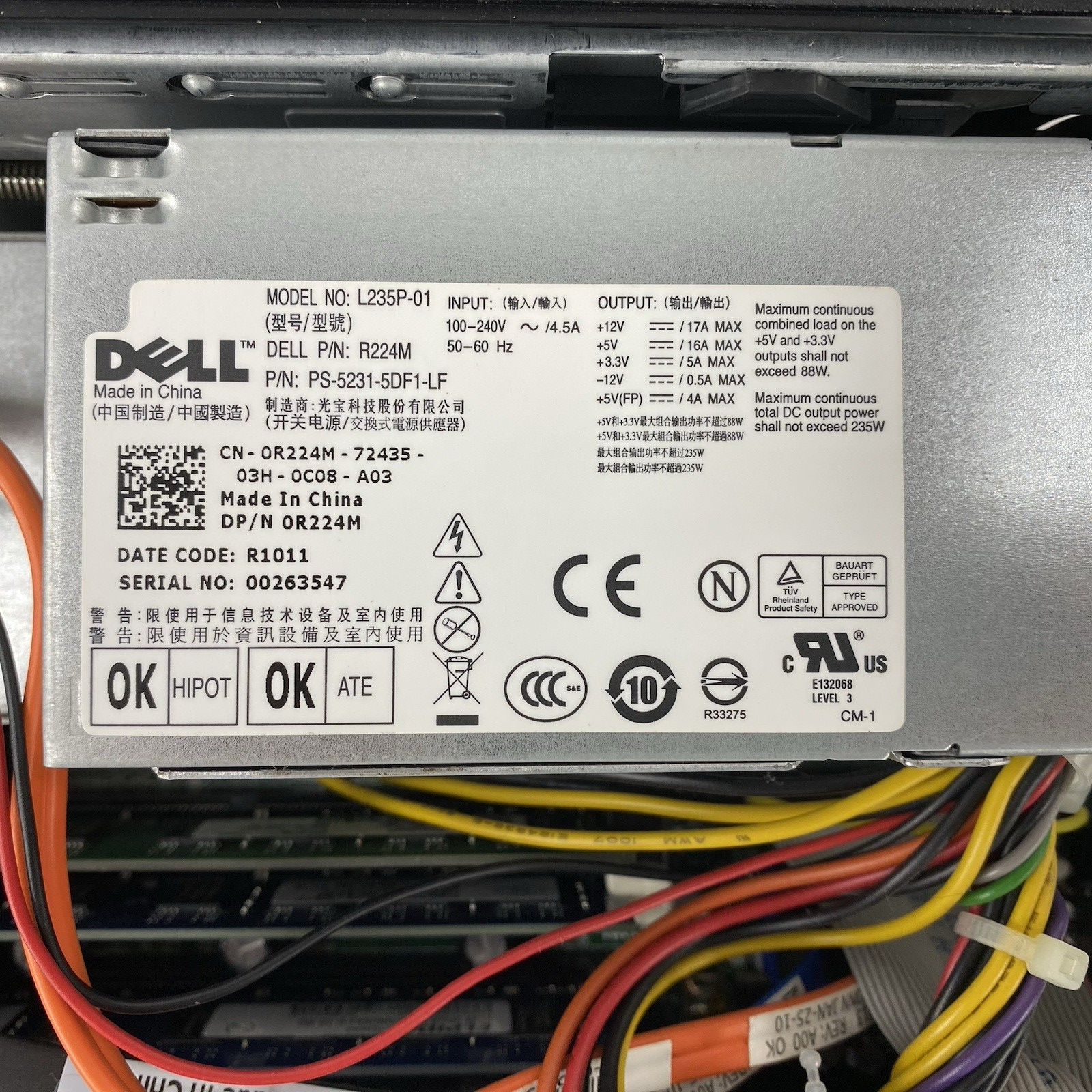Dell OptiPlex 780 SFF Intel Core 2 Duo E8400 3.00GHz 8GB RAM No HDD No OS