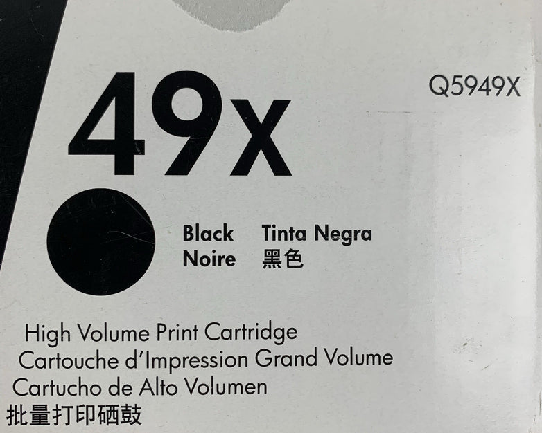 HP Q5949X LaserJet 49X Black High Volume Print Cartridge
