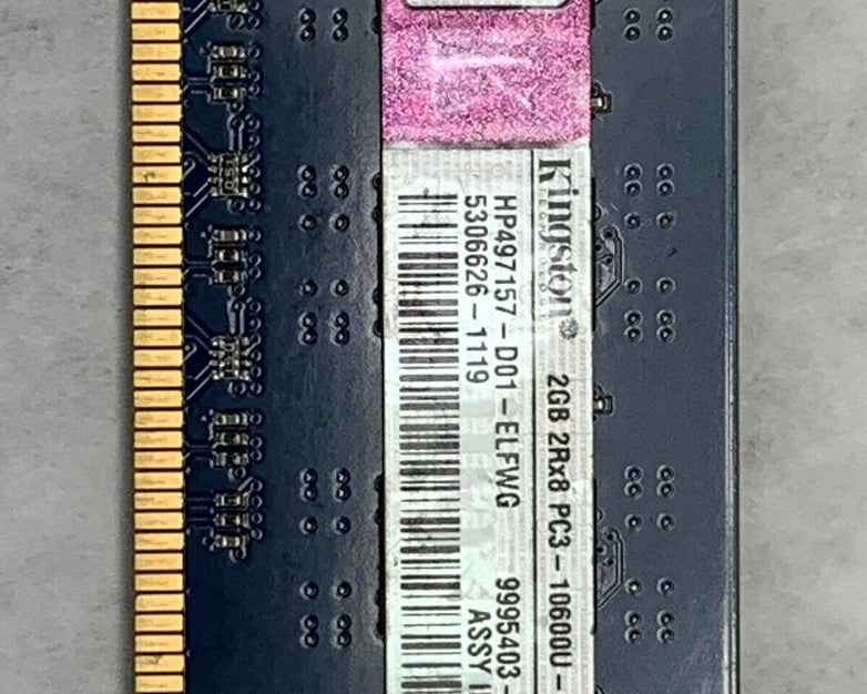 Lot ( 2 ) 2GB Kingston PC3-10600 DDR3-1333MHz non-ECC Unbuffered CL9 240pin DIMM