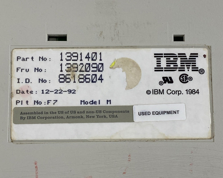 Vintage IBM 1391401 Spring Mechanical PS/2 Keyboard Model M - Parts Or Repair
